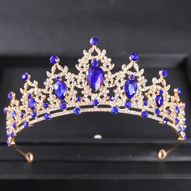 Wedding Hair Tiara Crystal Bridal Tiara Crown Silver Color Diadem Veil Tiaras Wedding Hair Accessories Headpieces Head Jewelry