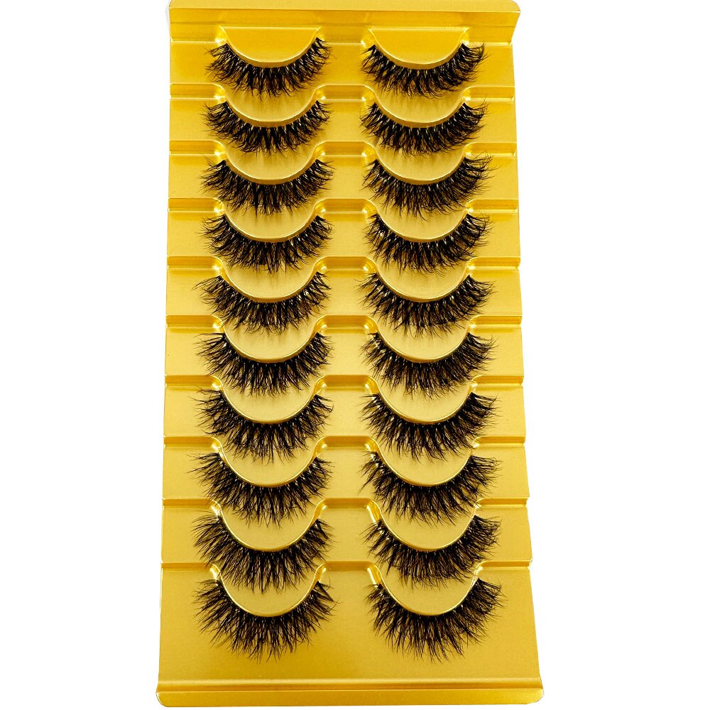Transparent Terrier 3 Pairs 3D Mink EyeLashes False Lashes Thick EyeLash Lashes Natural Soft Fake EyeLashes