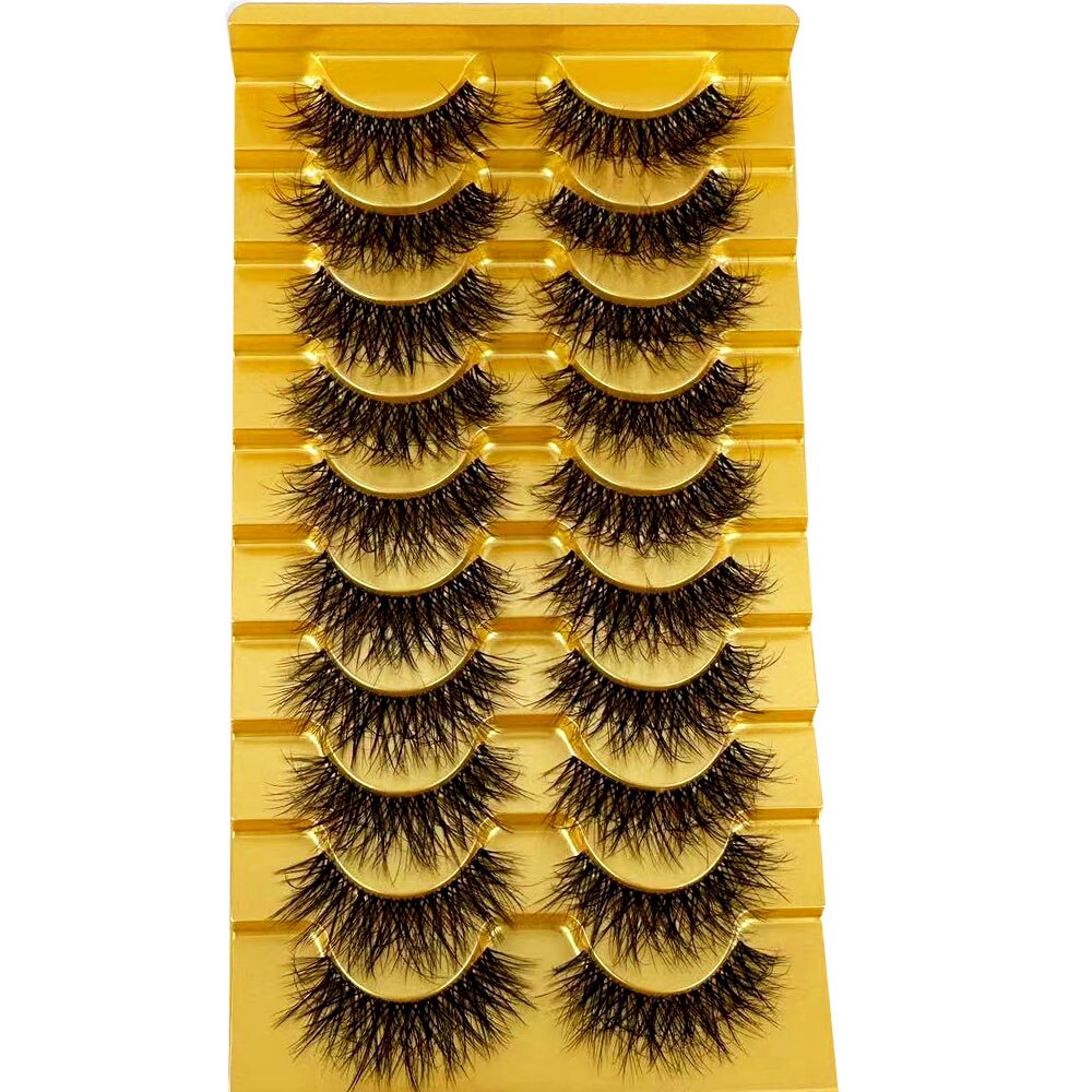 Transparent Terrier 3 Pairs 3D Mink EyeLashes False Lashes Thick EyeLash Lashes Natural Soft Fake EyeLashes