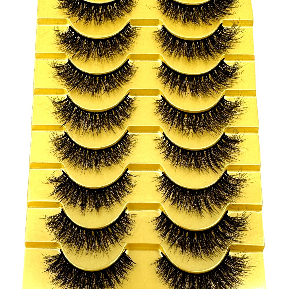 Fluffy Mink Lashes 8-25mm Lashes Dramatic Thick Volume Natural Eyelashes Eye Lashes 100% Cruelty Free Mink Eyelashes