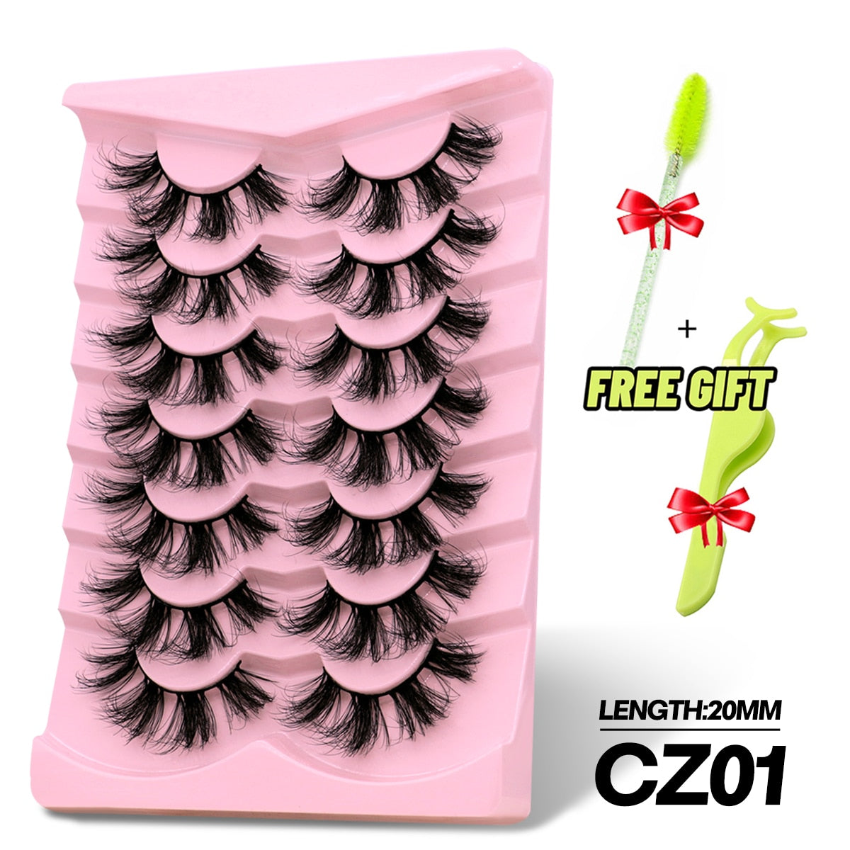 5/7 Pairs Eyelashes Long Lasting Fluffy Wispy Natural Mink Lashes Dramatic Volume lashes Extension Thick Long