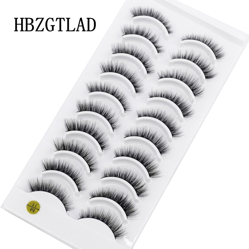 2/5/10 Pairs Natural False Eyelashes Fake Lashes Long Makeup 3d Mink Lashes Extension Eyelash Mink Eyelashes