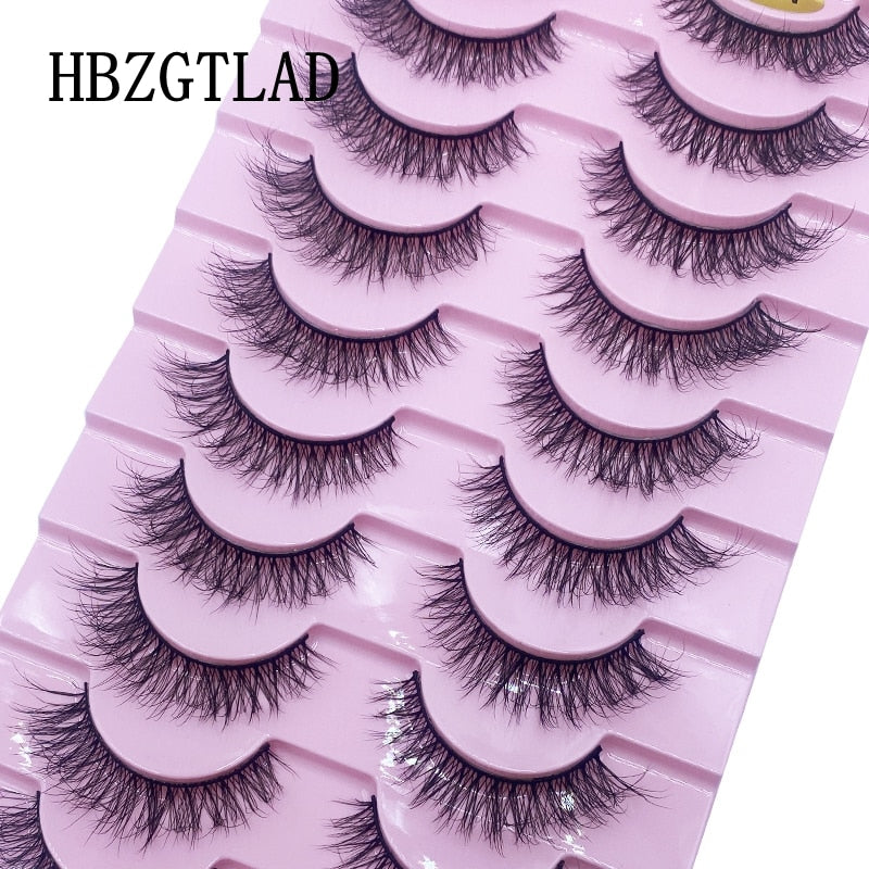 10 Pairs Natural False Eyelashes Fake Lashes Long Makeup 3d Mink Lashes Extension Eyelash Mink Eyelashes