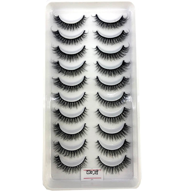 Short lashes 10 Pairs 3D Mink Lashes Natural Eyelash Dramatic False Eyelashes Faux Cils Fake Eyelash Extension maquiagem