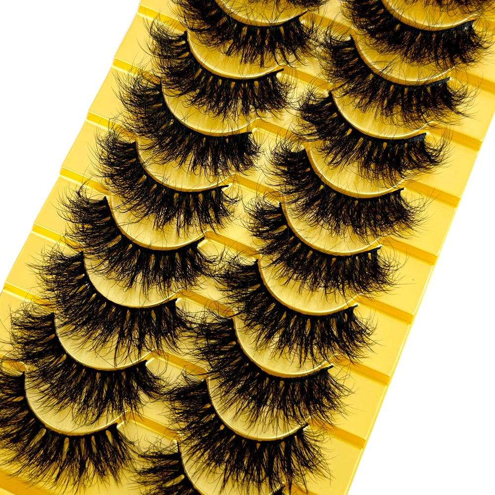 Fluffy Mink Lashes 8-25mm Lashes Dramatic Thick Volume Natural Eyelashes Eye Lashes 100% Cruelty Free Mink Eyelashes