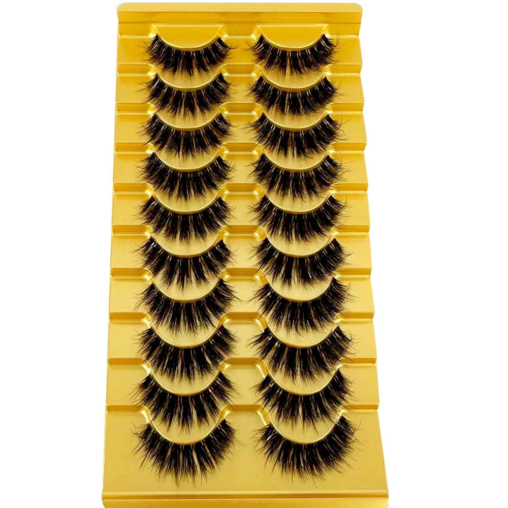 Transparent Terrier 3 Pairs 3D Mink EyeLashes False Lashes Thick EyeLash Lashes Natural Soft Fake EyeLashes
