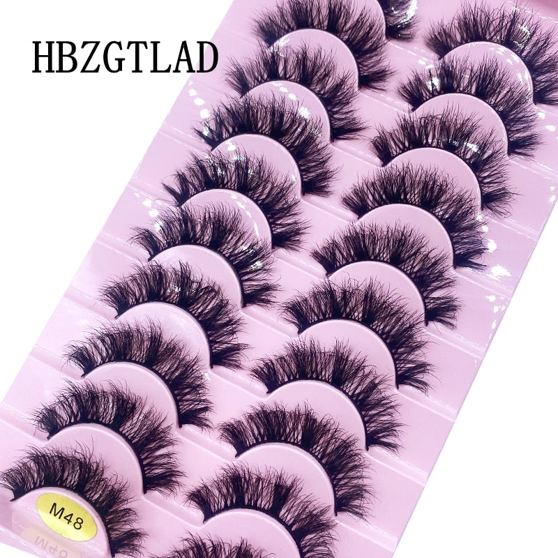 10 Pairs 3D Faux Mink Lashes Natural long Mink False Eyelashes Fake Eyelash Mink Lashes Extension Cils