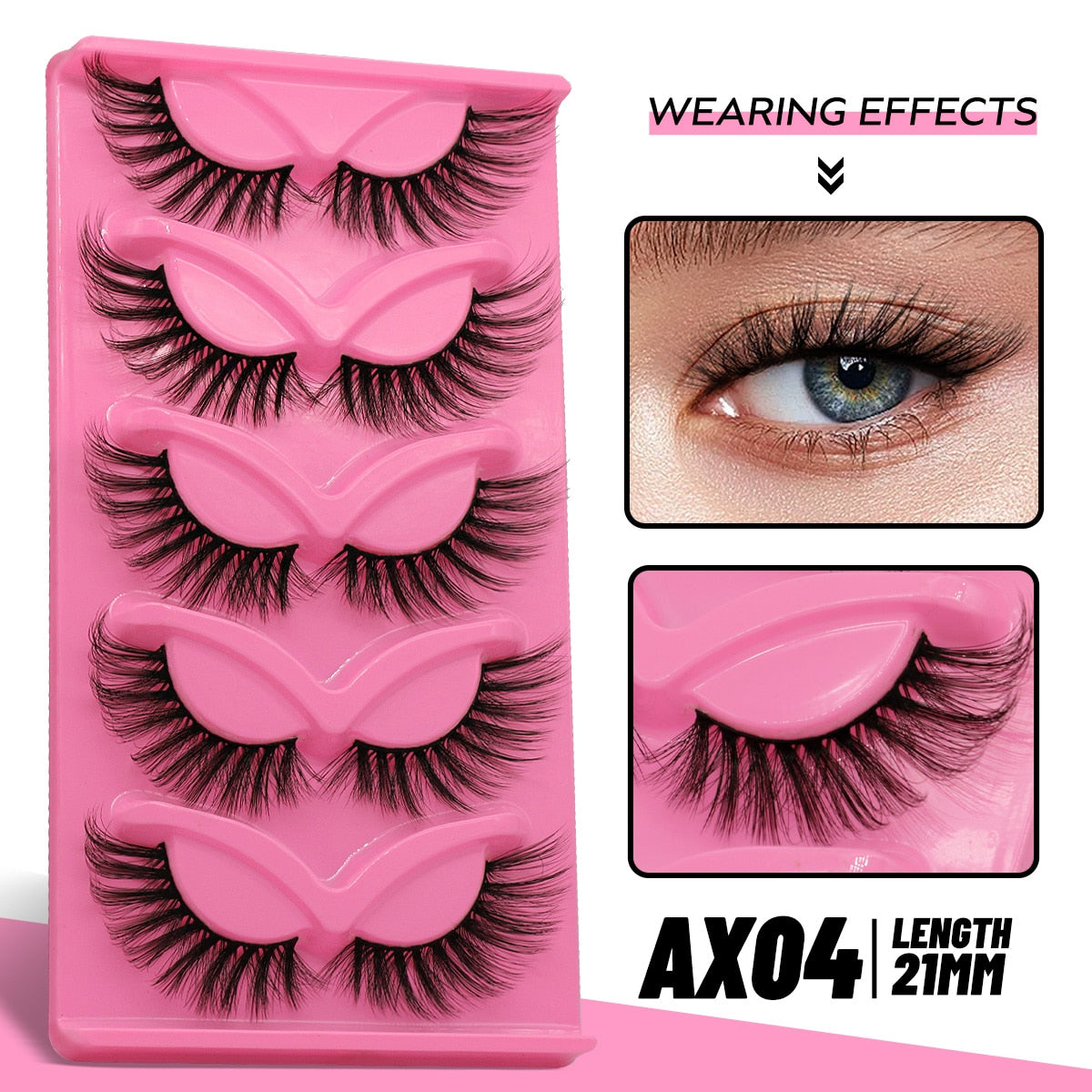 Cat Eye Lashes Faux Mink Eyelashes Natural long Manga Lashes Winged End Eye Elongated Eyelashes Fake Lashes