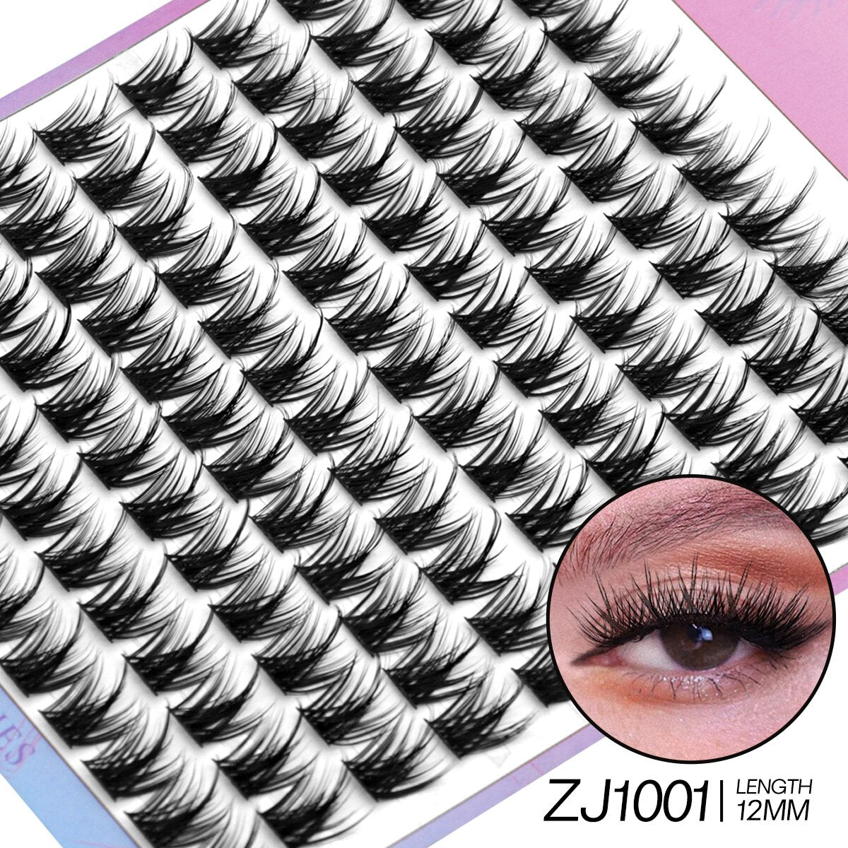 Lash Clusters DIY Individual Clusters Lash Extension Natural Lashes Soft Ribbon Segmented False Bundles Eyelashes