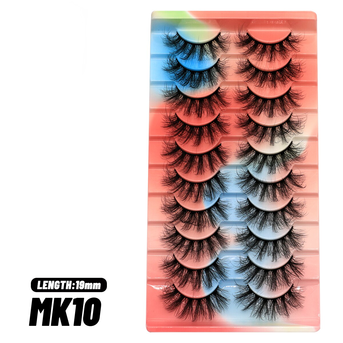 Russian Strip Lashes 5/10/20 Pairs Fluffy Mink Lashes 3D False Eyelashes Russian Eyelashes D Curl Fake Eyelashes