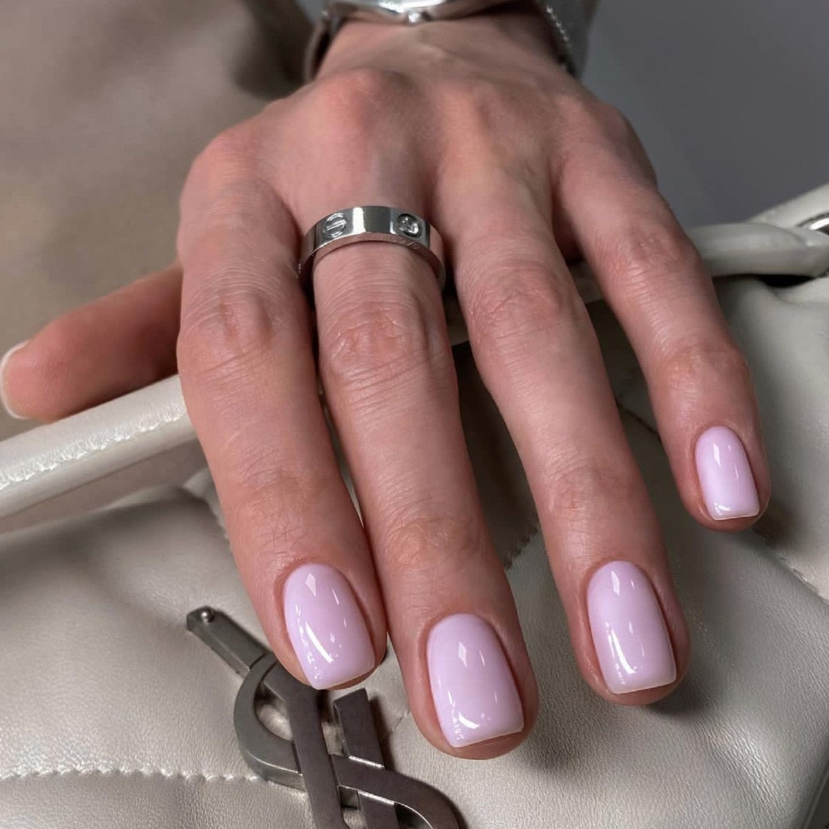 Press On Nails Solid color Short
