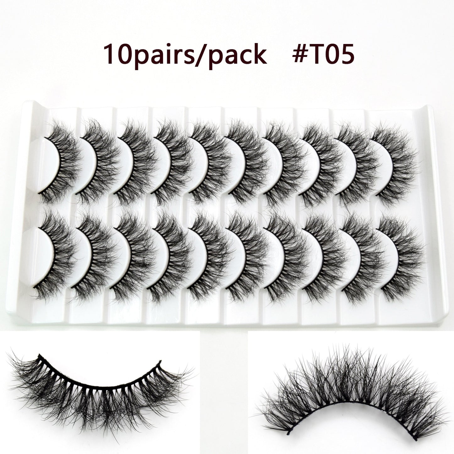 5D Mink Long Lasting Lashes Natural Dramatic Volume Extension Thick Long 3D False Eyelashes