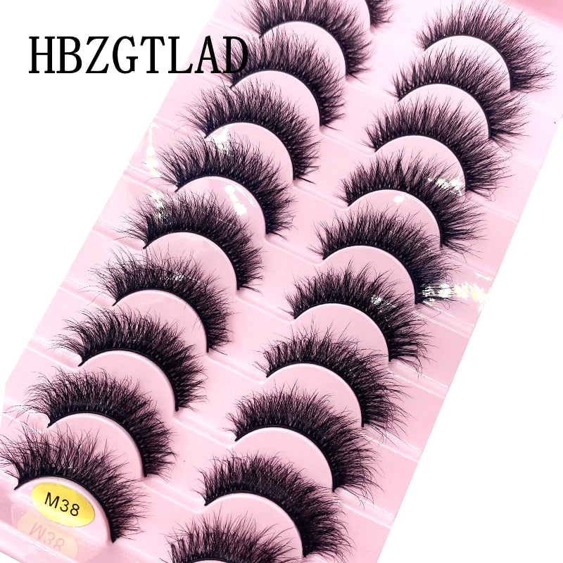 10 Pairs 3D Faux Mink Lashes Natural long Mink False Eyelashes Fake Eyelash Mink Lashes Extension Cils