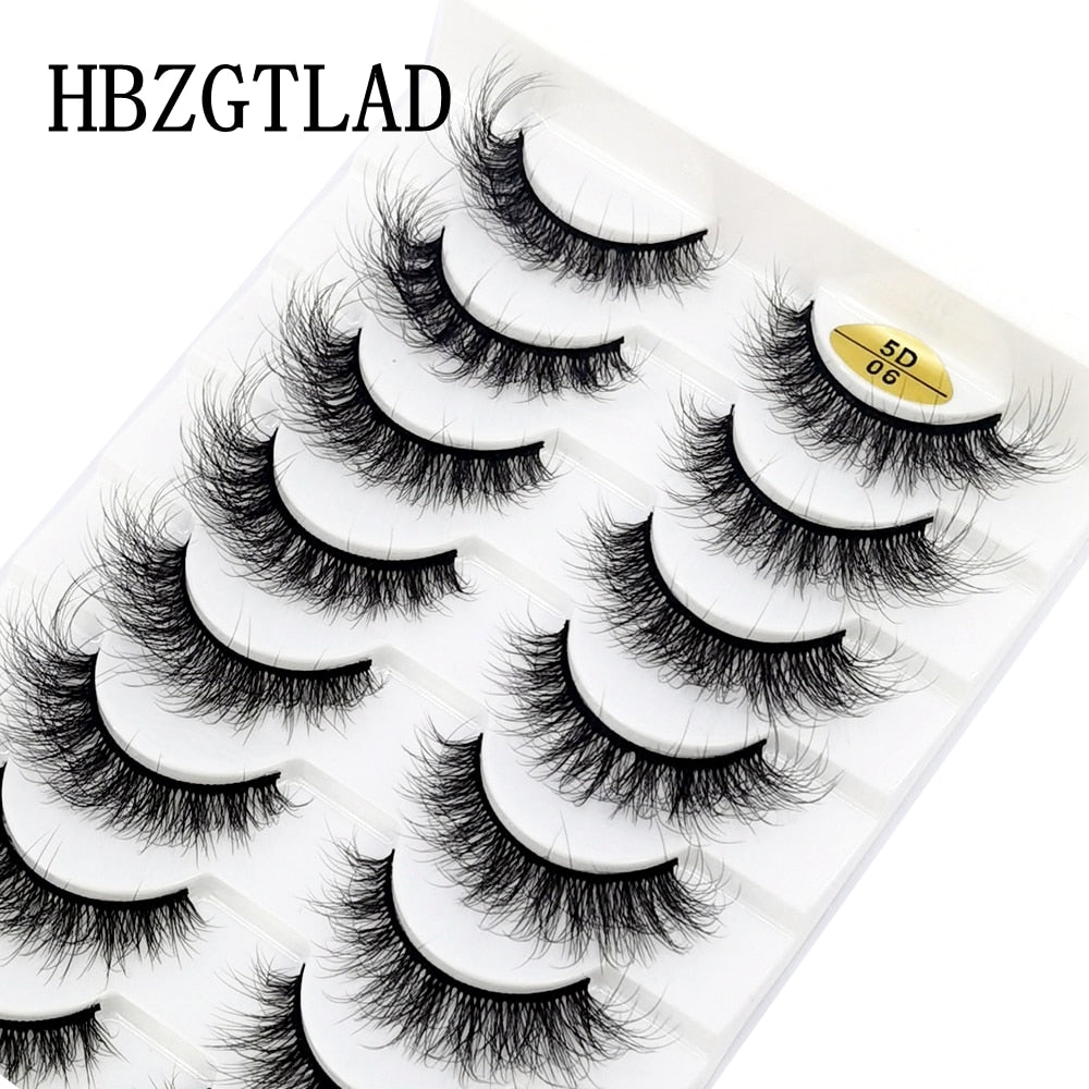 10 Pairs 3D Mink False Eyelashes Natural/Thick Eye Lashes  Fluffy Russian eyelahses Reusable