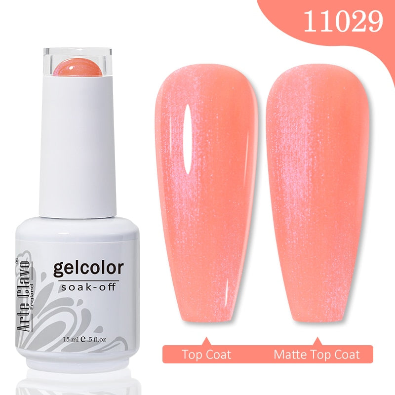 Gel Nail Polish 15ml Nude Pink Soak Off LED UV Lacquer Varnish Semi Permanent Top Base Coat Nail Art Gellak Manicure