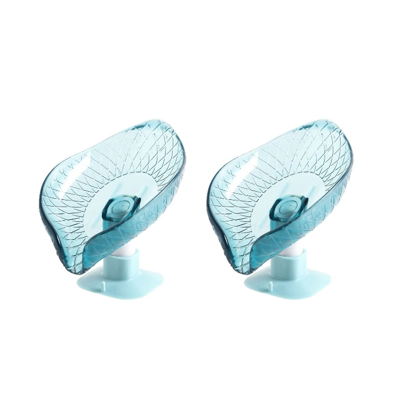 2PCS Suction Cup Soap dish For bathroom Kitchen Shower Portable Leaf Soap Holder Plastic accessories