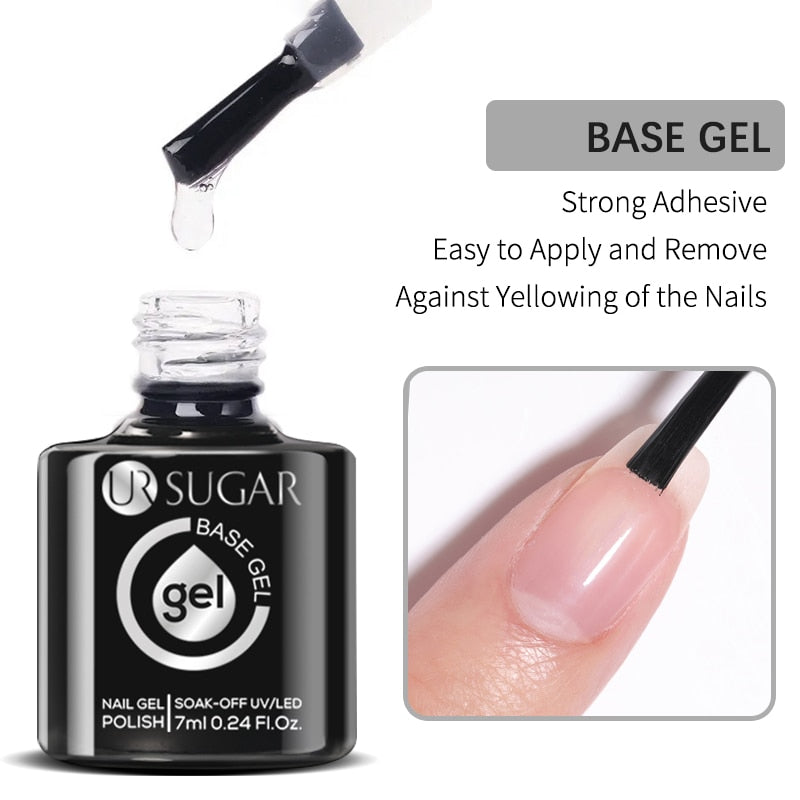 Aurora Rubber Gel Nail Iridescent Pearl Effect Metallic Mirror Nails Manicure Soak Off UV LED No Wipe Top Coat Base Gel