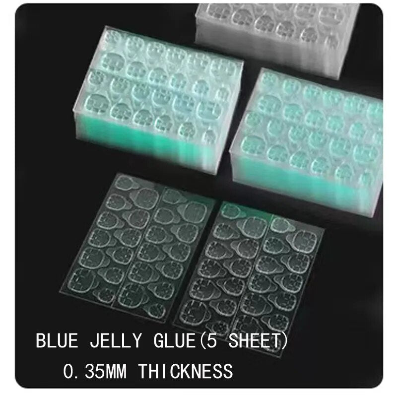 Blue Whale Handmade Wearable Fake Nails Mermaid Ocean Wearing Nails Sticker Reusable Press On Nail Patches Decoration