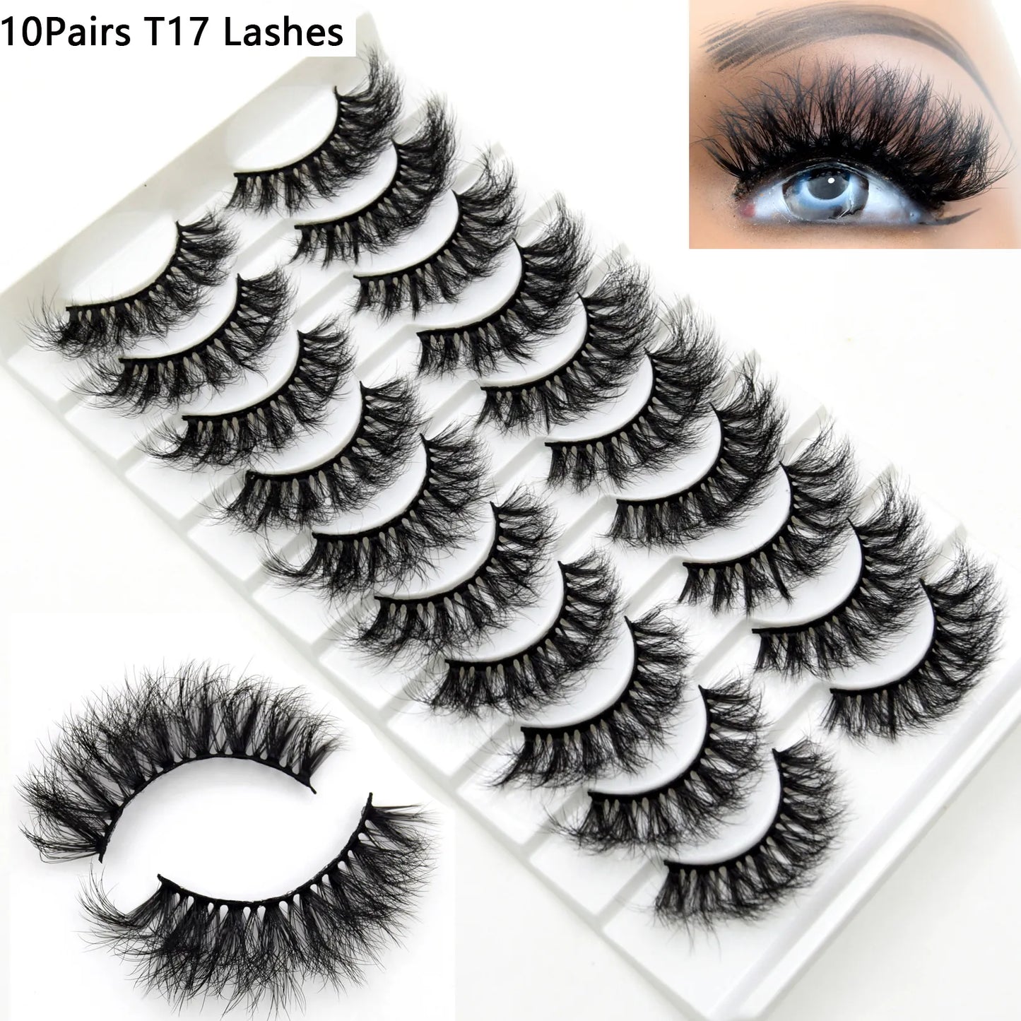 5paris/10pairs Faux Mink Eyelashes Make Up False Cils Hand Made Fake Eyelashes Wholesale Thick Eyelashes Extension