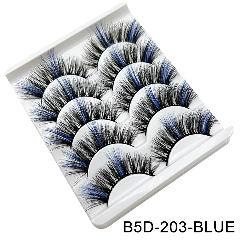 Colored Lash DD Natural Long Colorful Eyelashes Volume lashes Extension Thick Eye Shadow