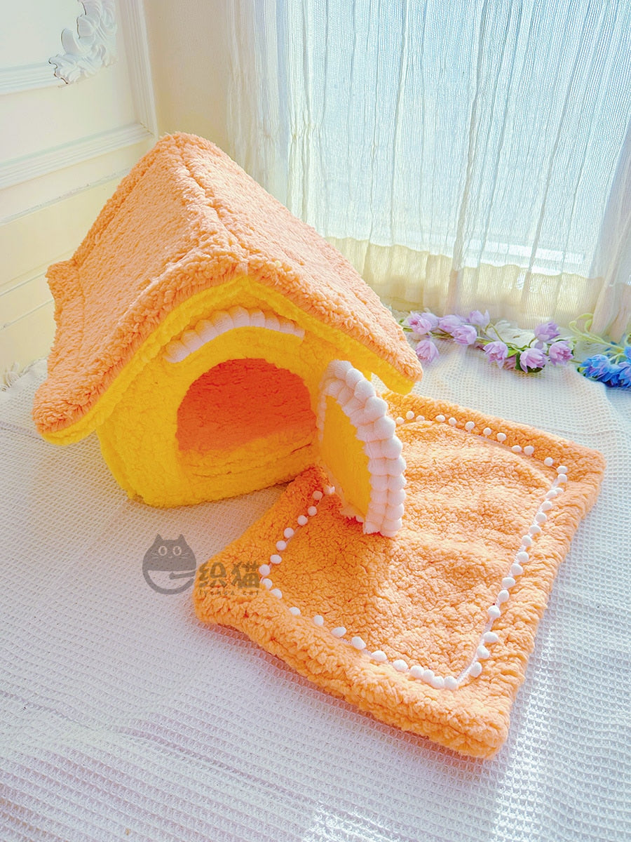 Strawberry Milk Banana Milk Cat Bed Cat House