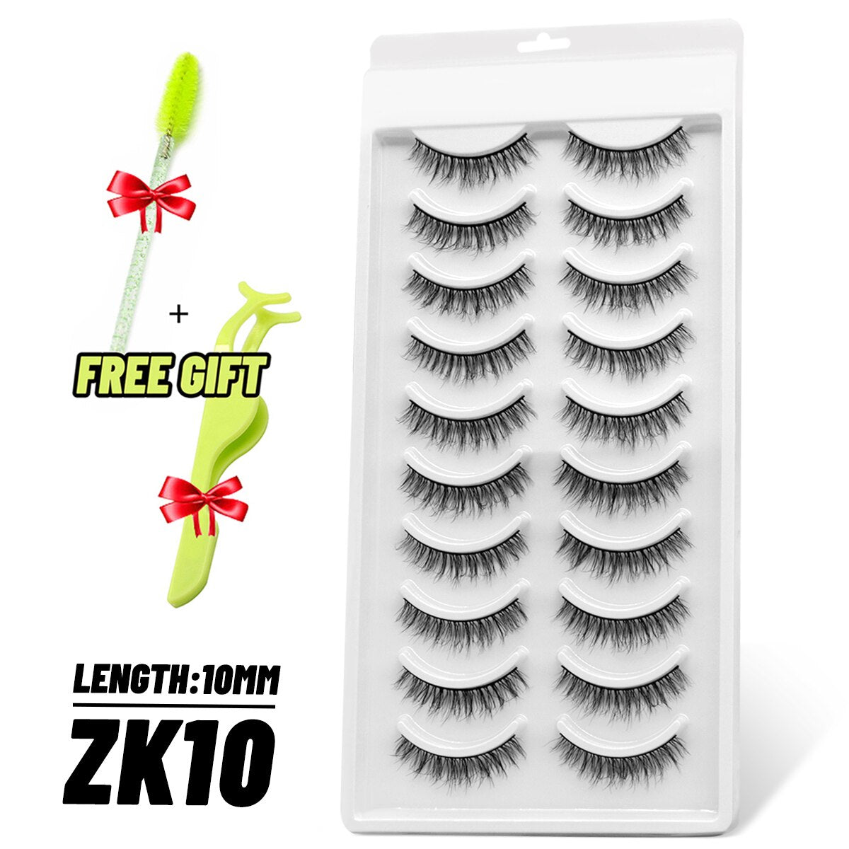 Natural Long 10 Pairs 3D Mink False Eyelashes Fake Lashes Mink Lashes Cat Eye lashes Short Eyelashes