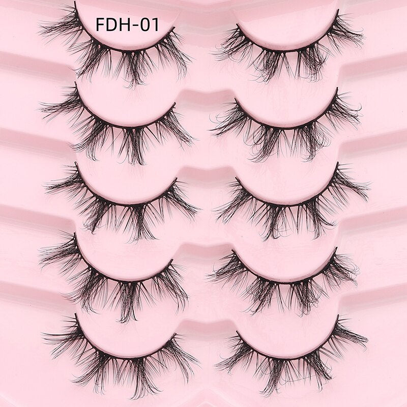 4 Pairs Eyelashes Extension Natural False Eyelashes Cross Long Winged Eyelash End Eye Elongated Big Eye Lashes Lolita Eyelashes