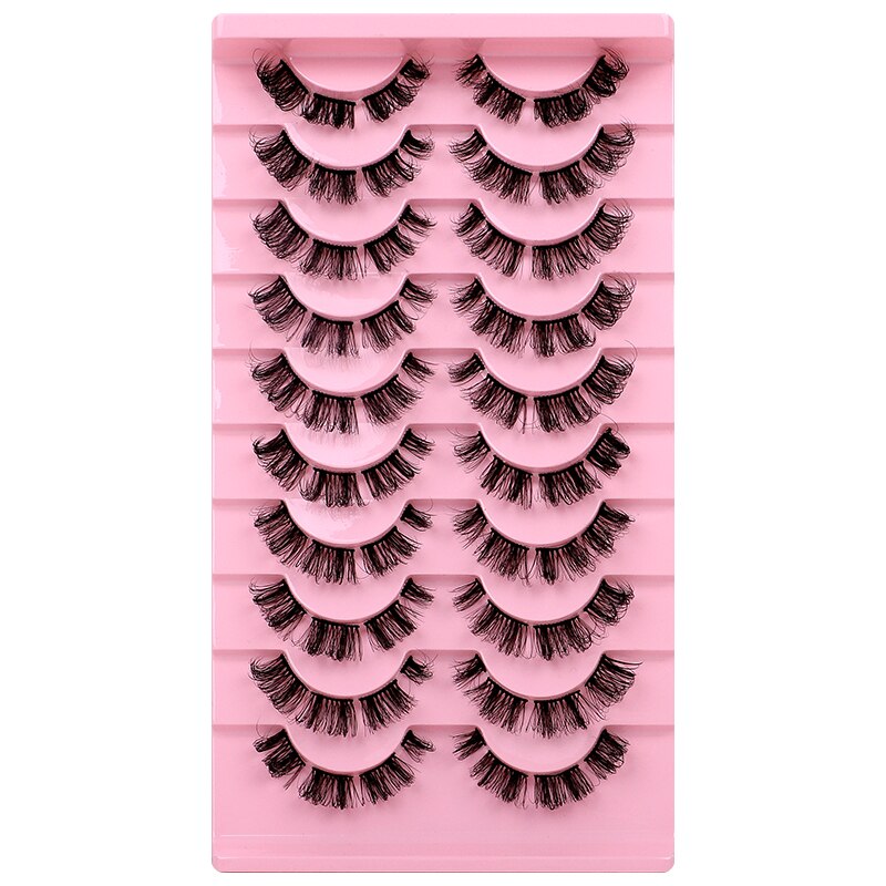 Natural Cluster Lashes Extensions Wispy False Eyelashes Fake Lashes 3D Strips Eyelash Extensions DIY Lashes 10 Pairs
