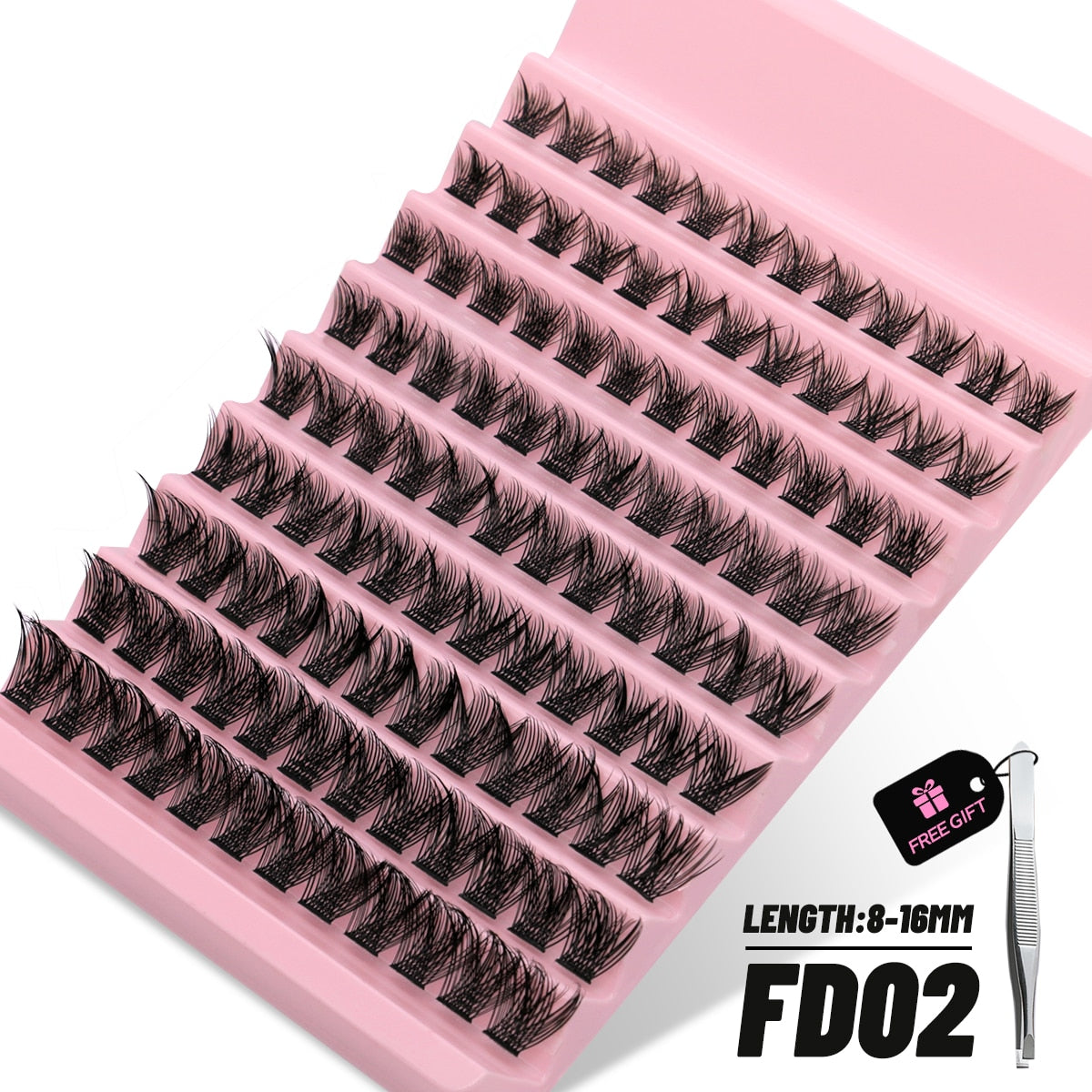 Cluster Lashes 108pcs DIY Eyelash Extension C Curl Individual Lashes Mixed Tray Faux Mink Lash Clusters Elashes