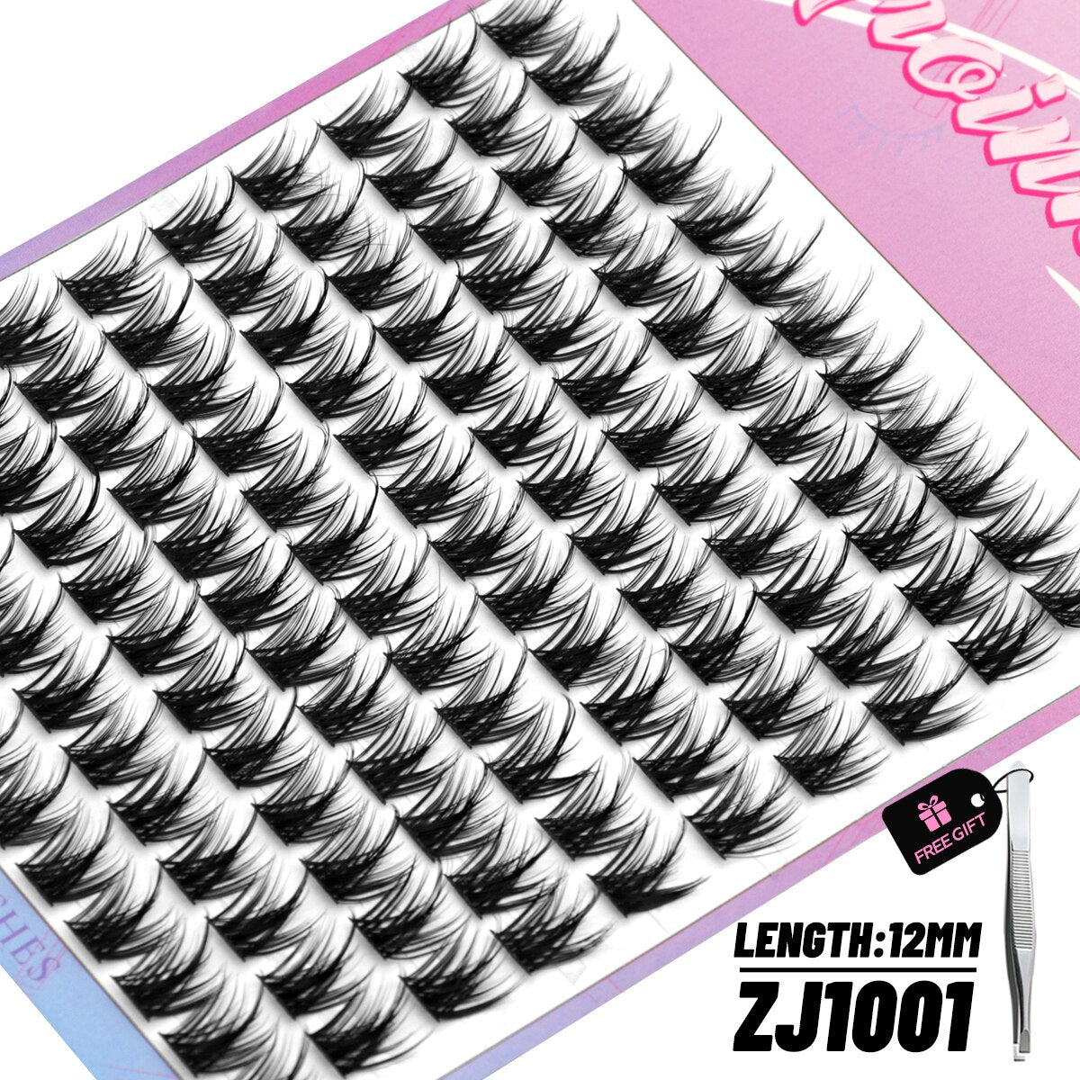 Cluster Lashes 108pcs DIY Eyelash Extension C Curl Individual Lashes Mixed Tray Faux Mink Lash Clusters Elashes