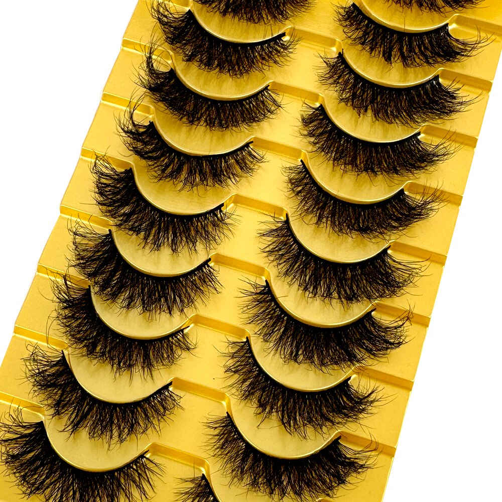 Fluffy Mink Lashes 8-25mm Lashes Dramatic Thick Volume Natural Eyelashes Eye Lashes 100% Cruelty Free Mink Eyelashes