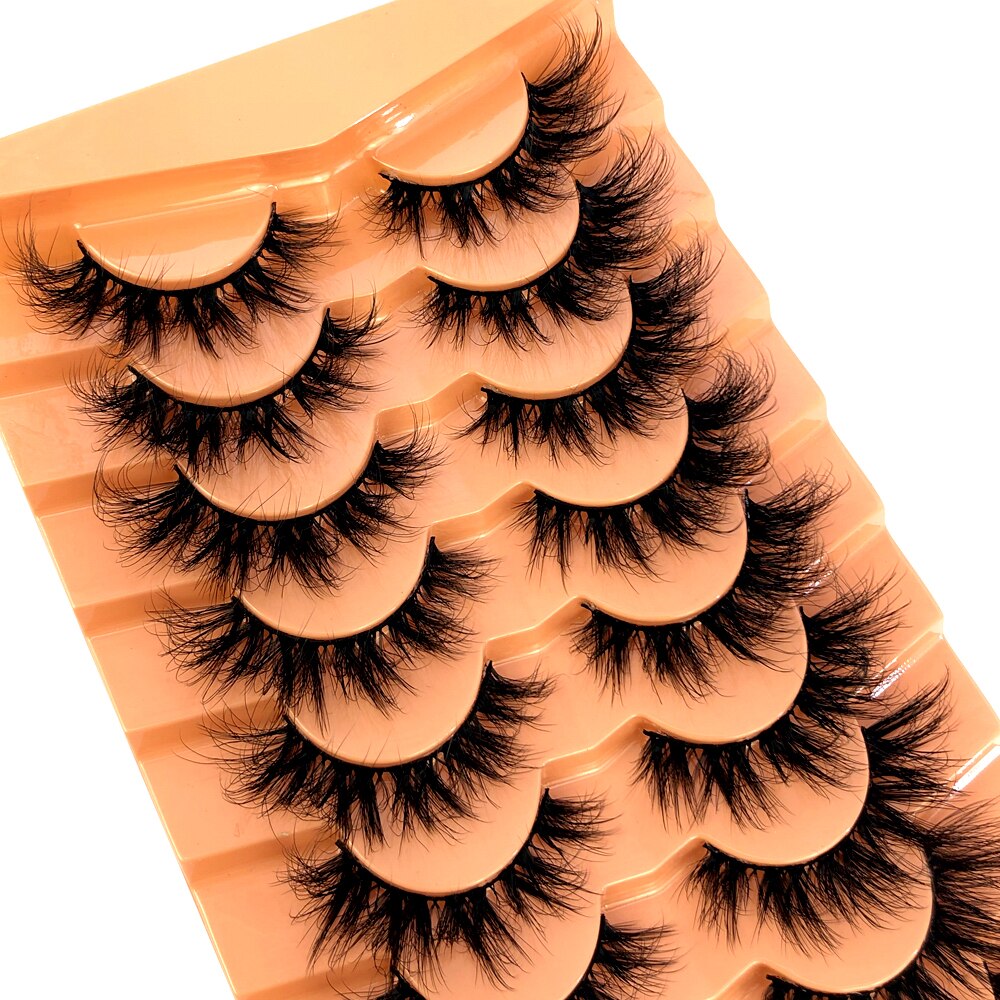 9 Pairs Eyelashes Soft Fluffy 3D Mink False Eyelashes Thick HandMade Volume Mink Lashes Faux Cils Natural Fake Lash