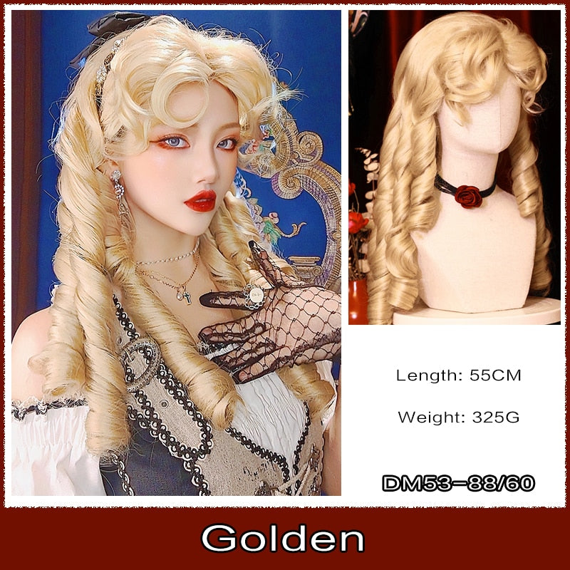Cosplay Wig With Bangs Synthetic Straight Hair 24 Inch Long Heat-Resistant Pink Wig For Women