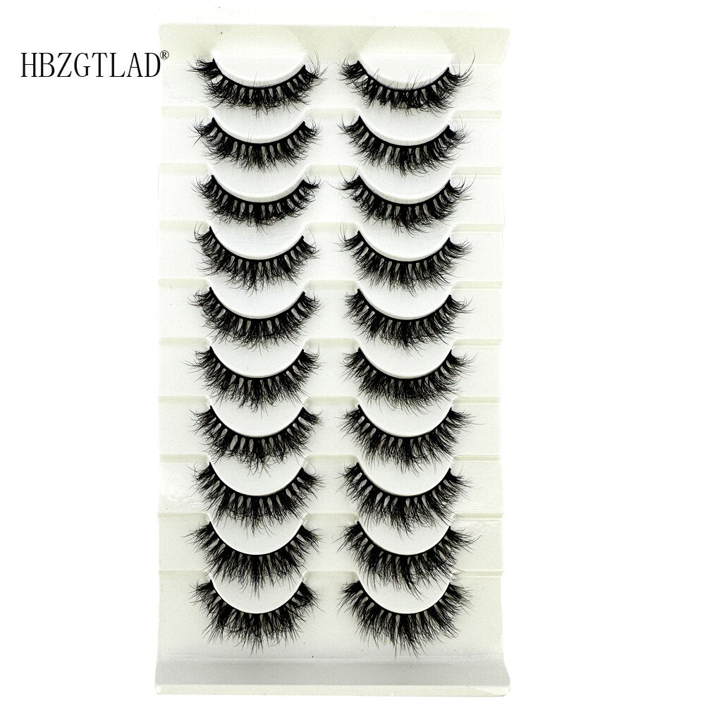 10 Pairs Natural False Eyelashes Fake Lashes Long 3d Mink Lashes Extension Eyelash Soft Mink Eyelashes