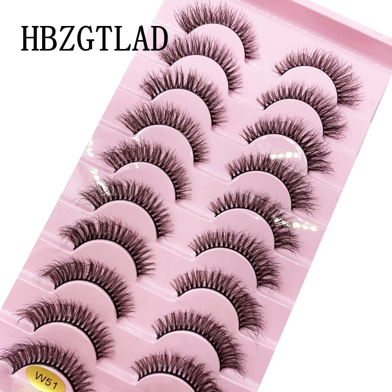 10 Pairs Natural False Eyelashes Fake Lashes Long Makeup 3d Mink Lashes Extension Eyelash Mink Eyelashes