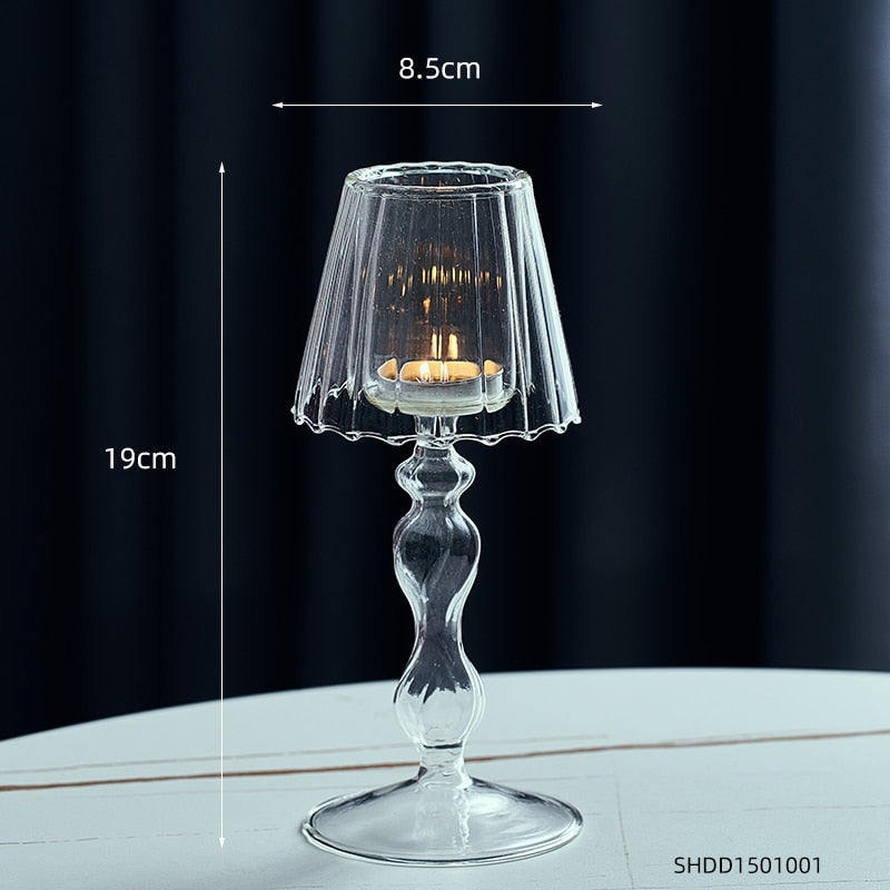 Europe style glass candle holders for decoration candle holder decor for table home decor wedding Candlesticks for candles mini