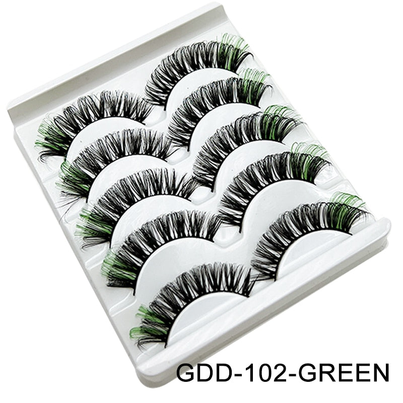 Colored Lash DD Natural Long Colorful Eyelashes Volume lashes Extension Thick Eye Shadow