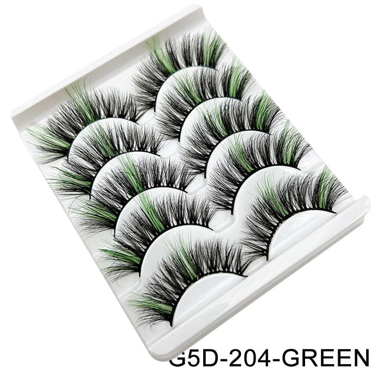 Colored Lash DD Natural Long Colorful Eyelashes Volume lashes Extension Thick Eye Shadow