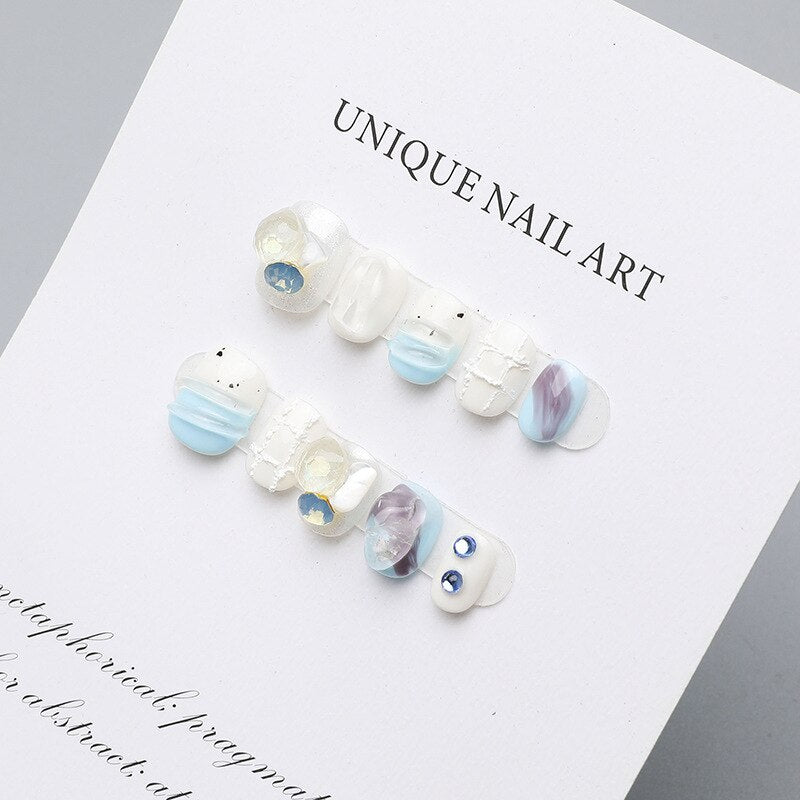 Kawaii Anime Pachacco Style 10pcs Nail Stickers Cartoon Resin Cute Sweet Girl Heart Detachable Nail Patch Decoration