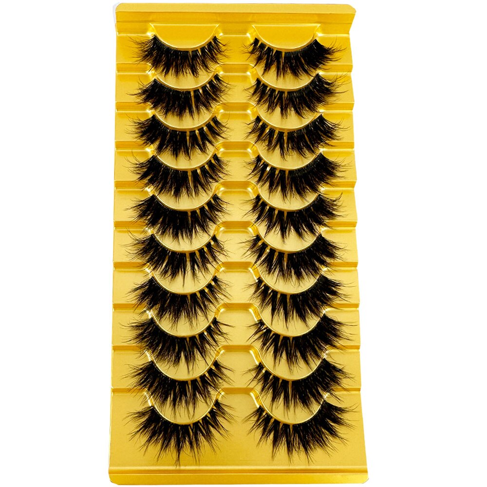 Transparent Terrier 3 Pairs 3D Mink EyeLashes False Lashes Thick EyeLash Lashes Natural Soft Fake EyeLashes