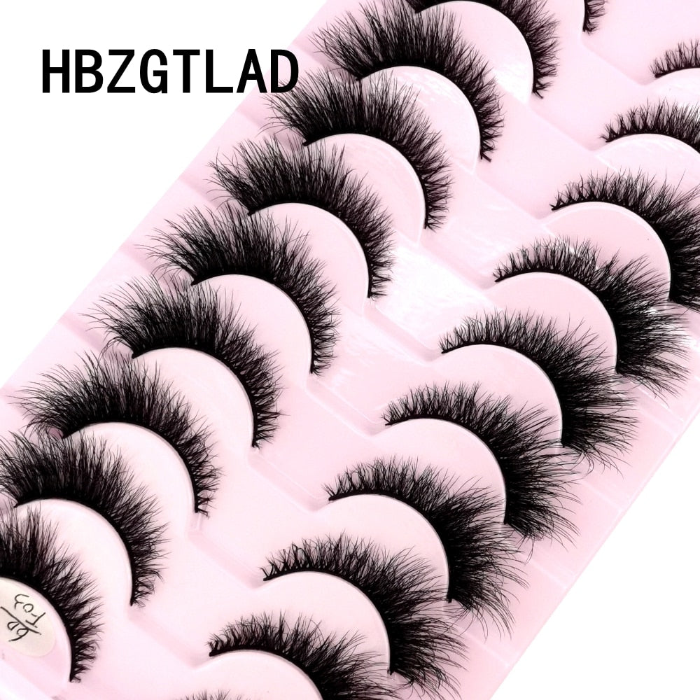 2/5/10 Pairs Natural False Eyelashes Fake Lashes Long Makeup 3d Mink Lashes Extension Eyelash Mink Eyelashes