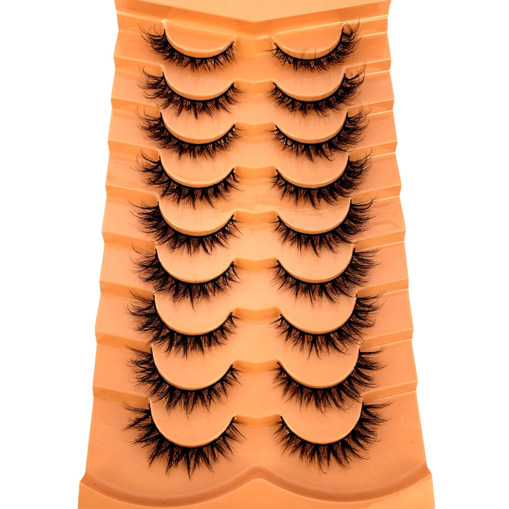 9 Pairs Eyelashes Soft Fluffy 3D Mink False Eyelashes Thick HandMade Volume Mink Lashes Faux Cils Natural Fake Lash