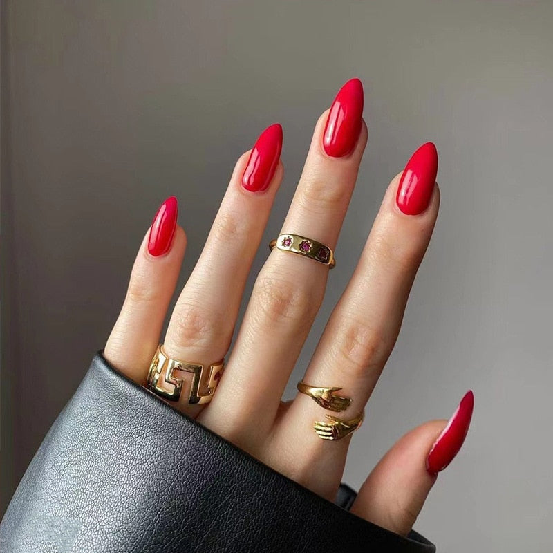 Press On Nails Solid color Short