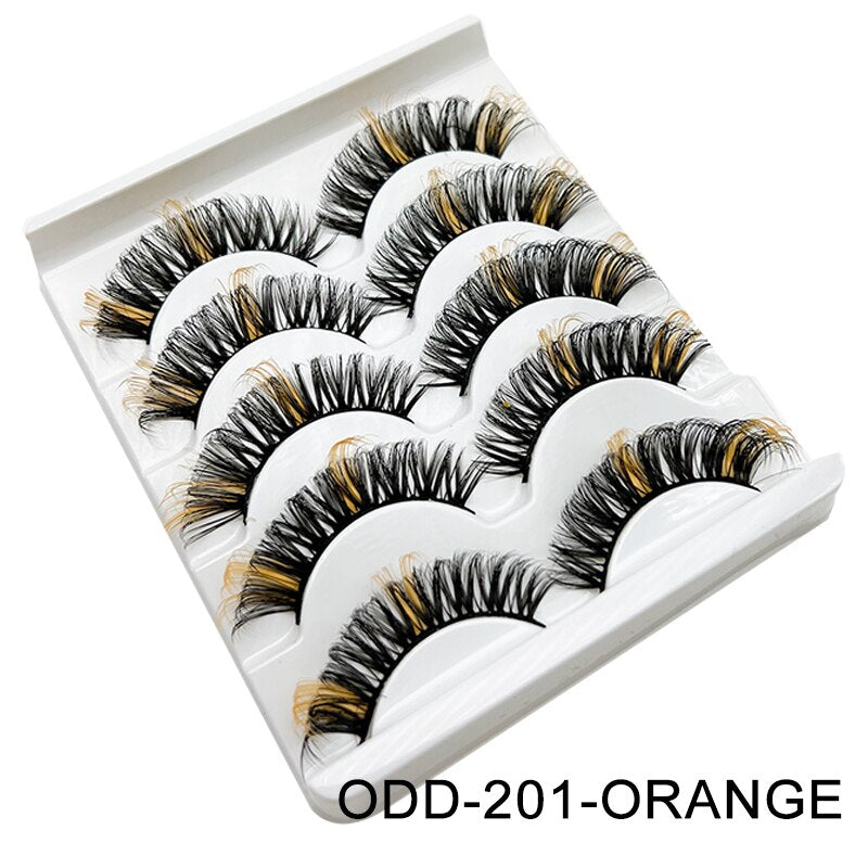 Colored Lash DD Natural Long Colorful Eyelashes Volume lashes Extension Thick Eye Shadow
