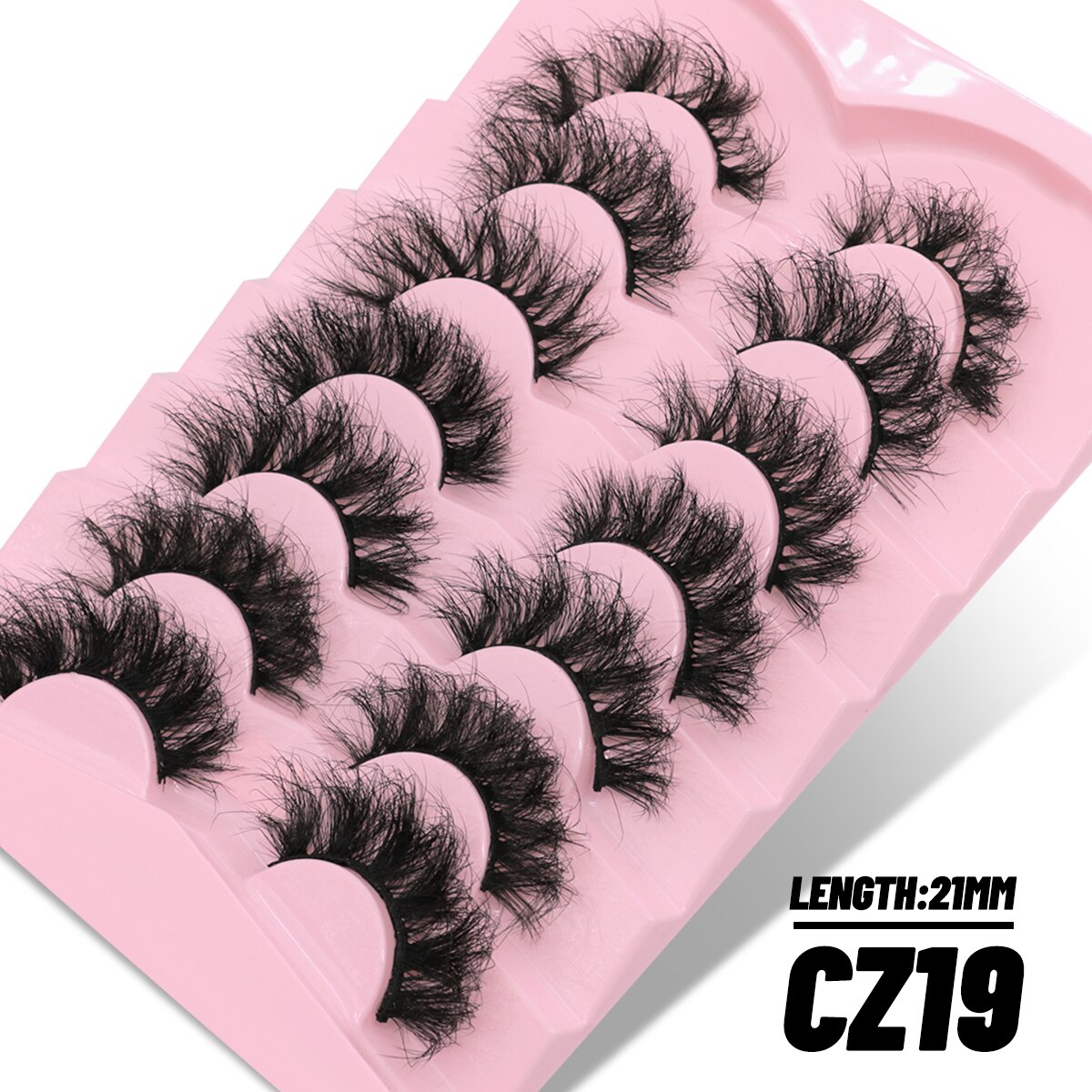 7 Pairs Fluffy Mink Lashes Eyelashes Thick Long Faux Mink Eyelashes Long Lasting Dramatic Volume lashes Extension
