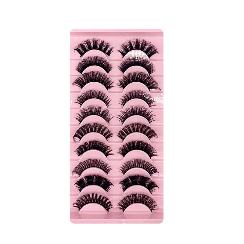 2/10Pairs 3D Mink Lashes russian strip lash Dramatic False Eyelashes Faux Cils Fake Eyelash Extension maquiagem