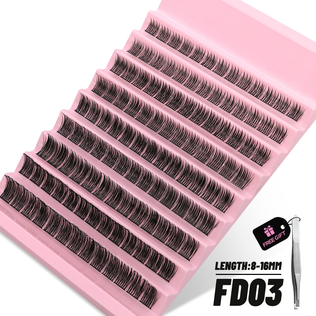 Cluster Lashes 108pcs DIY Eyelash Extension C Curl Individual Lashes Mixed Tray Faux Mink Lash Clusters Elashes