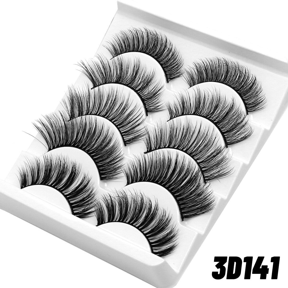Lashes Fluffy Eyelashes 5 pairs 3D Mink Lashes Soft Wispy Natural long Cross False Eyelashes