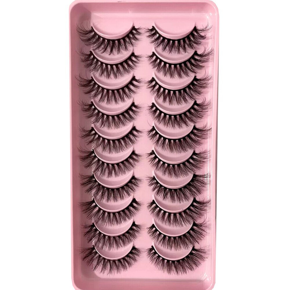 Short lashes 10 Pairs 3D Mink Lashes Natural Eyelash Dramatic False Eyelashes Faux Cils Fake Eyelash Extension maquiagem