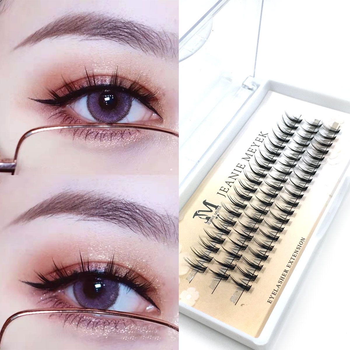 78 Clusters 0.07mm C Curl 8/10/12mm Volume Mix Eyelashes DIY Extension Lashes Natural Segmented Mink Eyelashes